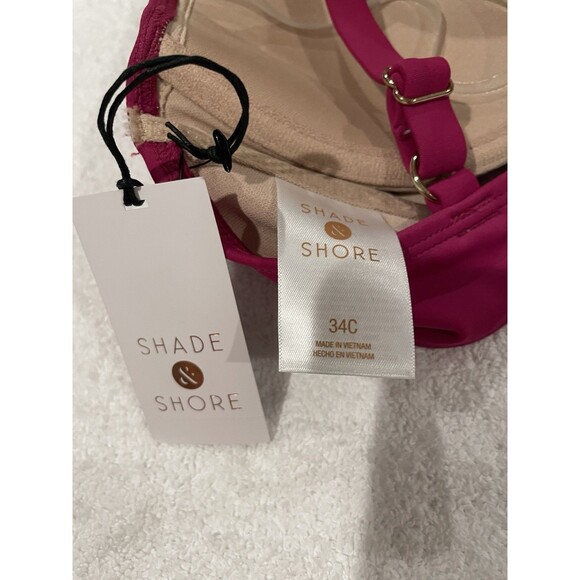 Shade & Shore Women's Size 34C Braided Strap Bikini Top Purple NEW Top Only - Picture 7 of 9